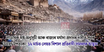 লাডাখক ষষ্ঠ অনুসূচী আৰু ৰাজ্যৰ মৰ্যাদা প্ৰদানৰ দাবীত পুনৰ উত্তাল উপত্যকা: ১২ মাৰ্চত লেহত বিশাল প্ৰতিবাদী সমদলৰ আহ্বান