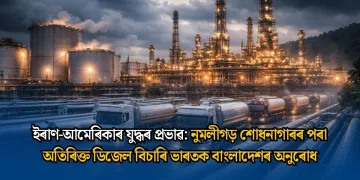 ইৰাণ-আমেৰিকাৰ যুদ্ধৰ প্ৰভাৱ: নুমলীগড় শোধনাগাৰৰ পৰা অতিৰিক্ত ডিজেল বিচাৰি ভাৰতক বাংলাদেশৰ অনুৰোধ