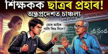 “মোৰ মাক ধৰি গালি নিদিব” : শিক্ষকক উধাই-মুধাই মৰিয়ালে দশম শ্ৰেণীৰ ছাত্ৰই