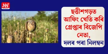 ছত্তীশগড়ত আফিং খেতি কৰি গ্ৰেপ্তাৰ বিজেপি নেতা, দলৰ পৰা নিলম্বন
