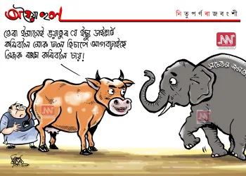 অঘৈয়া হুলঃ নিতুপৰ্ণ ৰাজবংশীৰ কাৰ্টুন