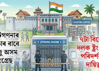 ভোটগণনাৰ সুৰক্ষাৰ বাবে সাজু অসম কংগ্ৰেছ : ৭টা বিশেষ দলক ষ্ট্ৰং ৰুম পৰিদৰ্শনৰ দায়িত্ব