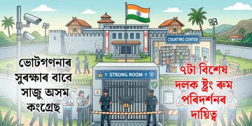 ভোটগণনাৰ সুৰক্ষাৰ বাবে সাজু অসম কংগ্ৰেছ : ৭টা বিশেষ দলক ষ্ট্ৰং ৰুম পৰিদৰ্শনৰ দায়িত্ব