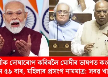 বিৰোধীক দোষাৰোপ কৰিবলৈ মোদীৰ ভাষণত কংগ্ৰেছৰ নাম ৫৯ বাৰ, মহিলাৰ প্ৰসংগ নামমাত্ৰ: সৰৱ খাৰ্গে