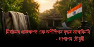 নিৰ্বাচনৰ প্ৰাকক্ষণত এক অশীতিপৰ বৃদ্ধৰ আত্মবিননি – গংগাপদ চৌধুৰী