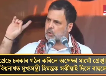 ‘কংগ্ৰেছে চৰকাৰ গঠন কৰিলে অপেক্ষা মাথোঁ গ্ৰেপ্তাৰৰ’: বিশ্বনাথত মুখ্যমন্ত্ৰী হিমন্তক সকীয়াই দিলে ৰাহুলে