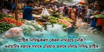প্লাষ্টিক নিষিদ্ধকৰণ কেৱল নামতহে নেকি? গুৱাহাটীৰ বজাৰে-সমাৰে এতিয়াও অবাধে চলিছে নিষিদ্ধ প্লাষ্টিক!