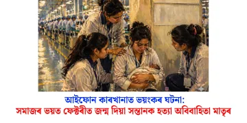 আইফোন কাৰখানাত ভয়ংকৰ ঘটনা: সমাজৰ ভয়ত ফেক্টৰীত জন্ম দিয়া সন্তানক হত্যা অবিবাহিতা মাতৃৰ