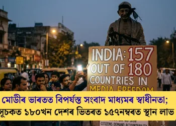 মোডীৰ ভাৰতত বিপৰ্যস্ত সংবাদ মাধ্যমৰ স্বাধীনতা; সূচকত ১৮০খন দেশৰ ভিতৰত ১৫৭নম্বৰত স্থান লাভ