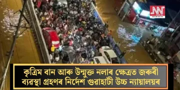 কৃত্ৰিম বান আৰু উন্মুক্ত নলাৰ ক্ষেত্ৰত জৰুৰী ব্যৱস্থা গ্ৰহণৰ নিৰ্দেশ গুৱাহাটী উচ্চ ন্যায়ালয়ৰ