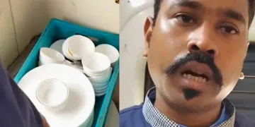 চলন্ত ট্ৰেইনৰ শৌচালয়ত বাচন ধুইছে ৰেলৱে কৰ্মচাৰীয়ে! আইআৰচিটিচিক জাননী জাৰি ভাৰতীয় খাদ্য সুৰক্ষা প্ৰাধিকৰণৰ