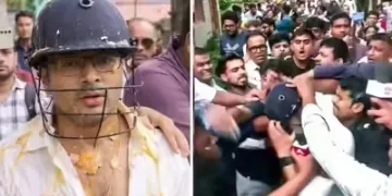 কাপোৰ ফালি, শিল-কণী নিক্ষেপ, হেলমেট পিন্ধি জীৱন ৰক্ষা: অভিষেক বেনাৰ্জীক আক্ৰমণ
