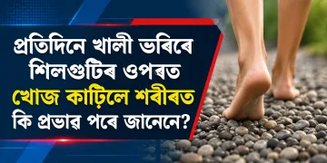 প্ৰতিদিনে খালী ভৰিৰে শিলগুটিৰ ওপৰত খোজ কাঢ়িলে শৰীৰত কি প্ৰভাৱ পৰে জানেনে?