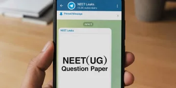 টেলিগ্ৰামত ভুৱা প্ৰশ্নকাকতৰ বেহা! দ্বিতীয়বাৰৰ নিট পৰীক্ষাৰ পূৰ্বে ৰাজস্থানত গ্ৰেপ্তাৰ ছাত্ৰ