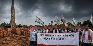 চাহ জনজাতিৰ ভূমি দখল কৰি অবৈধ ইটা ভাটা স্থাপনৰ অভিযোগ! লিডু মাউলাঙত তীব্ৰ প্ৰতিবাদ আটছাৰ