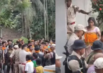 জাগীৰোডত উপগ্ৰহ চহৰ প্ৰকল্পক লৈ উত্তপ্ত পৰিস্থিতি, প্ৰতিবাদকাৰীৰ উগ্ৰ ৰূপ