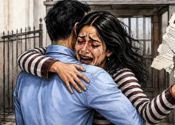 আদালতত আৱেগিক মুহূৰ্ত: বিবাহ বিচ্ছেদৰ নথিপত্ৰ ফালি স্বামীক সাৱটি ধৰিলে পত্নীয়ে   