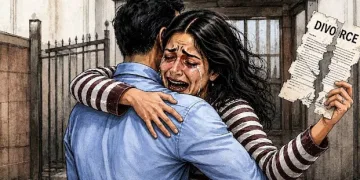 আদালতত আৱেগিক মুহূৰ্ত: বিবাহ বিচ্ছেদৰ নথিপত্ৰ ফালি স্বামীক সাৱটি ধৰিলে পত্নীয়ে   