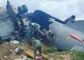যোৰহাটৰ বায়ুসেনা ষ্টেচনত দুৰ্ঘটনাত পতিত বিমান; বিস্ফোৰণ ঘটি লাগিল জুই