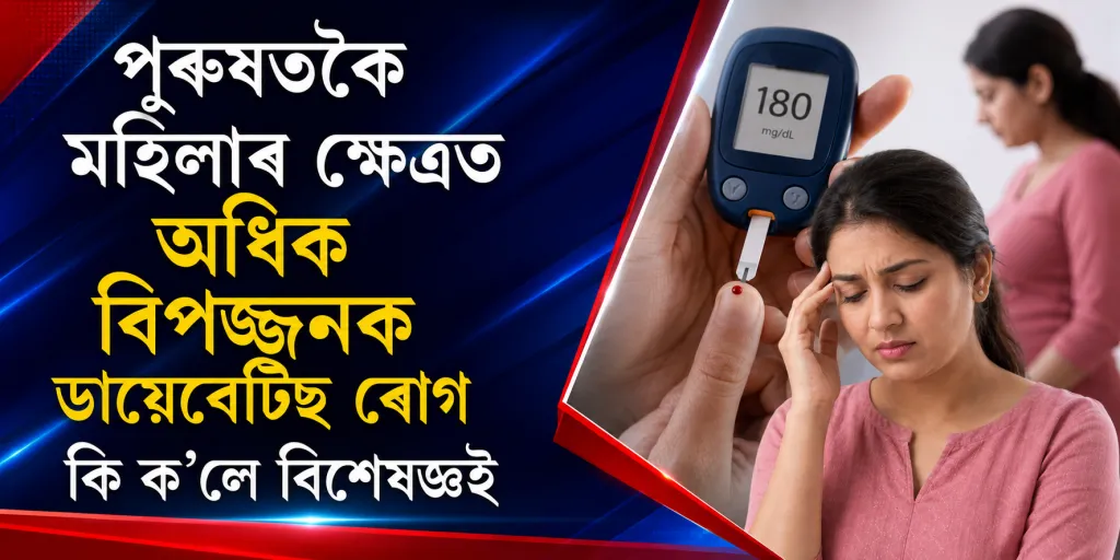 পুৰুষতকৈ মহিলাৰ ক্ষেত্ৰত অধিক বিপজ্জনক ডায়েবেটিছ ৰোগ : কি ক’লে বিশেষজ্ঞই