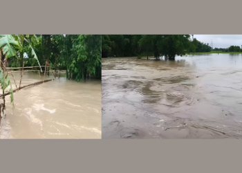 লখিমপুৰত শিঙৰা নদীৰ বাঢ়নি পানীয়ে মথাউৰি ভাঙি বুৰাই পেলালে কেইবাখনো গাঁও