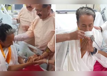 ২৬ দিন পাছত অনশন ভাঙিলে সোনম ৱাংচুকে, চিকিৎসালয়ত উপস্থিত হৈ কেন্দ্ৰীয় মন্ত্ৰীয়ে খুৱালে খাদ্য