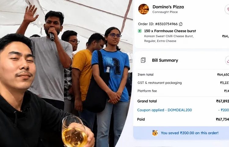 ভোকাতুৰ প্ৰতিবাদকাৰীলৈ ১৫০ খন পিজ্জা, নাগালেণ্ডৰ যুৱকৰ মানৱীয়তাই চুই গ’ল দেশবাসীৰ মন