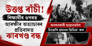 উত্তপ্ত ৰাঁচী! শিক্ষাৰ্থীৰ ওপৰত আৰক্ষীৰ অত্যাচাৰৰ প্ৰতিবাদত ঝাৰখণ্ড বন্ধ, অনশনকাৰী ছাত্ৰনেতালৈ চিজেপি প্ৰধানৰ ভিডিঅ’ কল