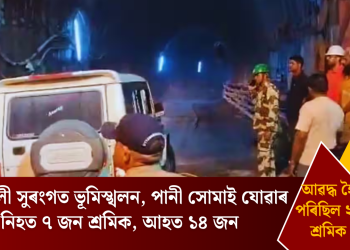 চামোলী সুৰংগত ভূমিস্খলন, পানী সোমাই যোৱাৰ ফলত নিহত ৭ জন শ্ৰমিক, আহত ১৪ জন