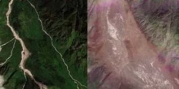 নেপালত ভয়ংকৰ বান: উপগ্ৰহৰ ছবিত ধৰা পৰিল ধ্বংসৰ ভয়াবহ ৰূপ