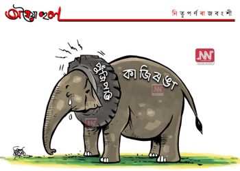 অঘৈয়া হুলঃ নিতুপৰ্ণ ৰাজবংশীৰ কাৰ্টুন