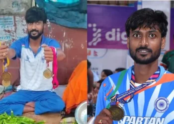 শিৰত ৪টা আন্তঃৰাষ্ট্ৰীয় স্বৰ্ণ পদক; ফুটপাথত পাচলি বিক্ৰী কৰি পেট প্ৰৱৰ্তাইছে অমৰদ্বীপে