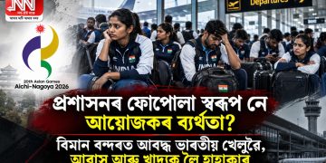 প্ৰশাসনৰ ফোপোলা স্বৰূপ নে আয়োজকৰ ব্যৰ্থতা? বিমান বন্দৰত আবদ্ধ ভাৰতীয় খেলুৱৈ, থকা ঠাইৰো নাই সু-ব্যৱস্থা