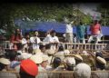 জ্ঞানেশ কুমাৰৰ পদত্যাগৰ দাবীত চচলত শতাধিক লোকৰ প্ৰতিবাদ : পথলৈ ওলাই অহাত বাধা আৰক্ষীৰ