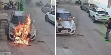চুবুৰীয়াৰ গাড়ীৰ কাষেৰে পাৰ হৈ গ’লেই বাজি উঠে এলাৰ্ম! খঙৰ ভমকত গাড়ীয়ে জ্বলাই দিলে ব্যক্তিয়ে