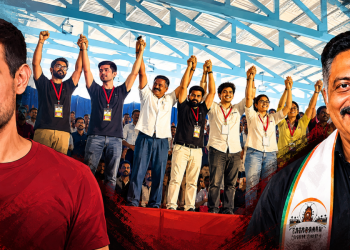 “জ্ঞানেশ কুমাৰ গাদী এৰক!” বেংগালুৰুত চিজেপিৰ প্ৰতিবাদত ধ্ৰুৱ ৰাঠী আৰু প্ৰকাশ ৰাজ